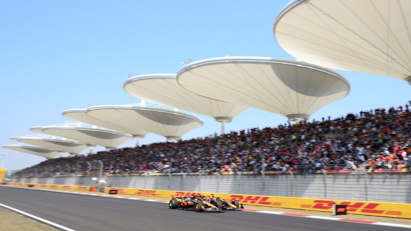 Oscar Piastri alongside Max Verstappen in 2025 F1 sprint race in China